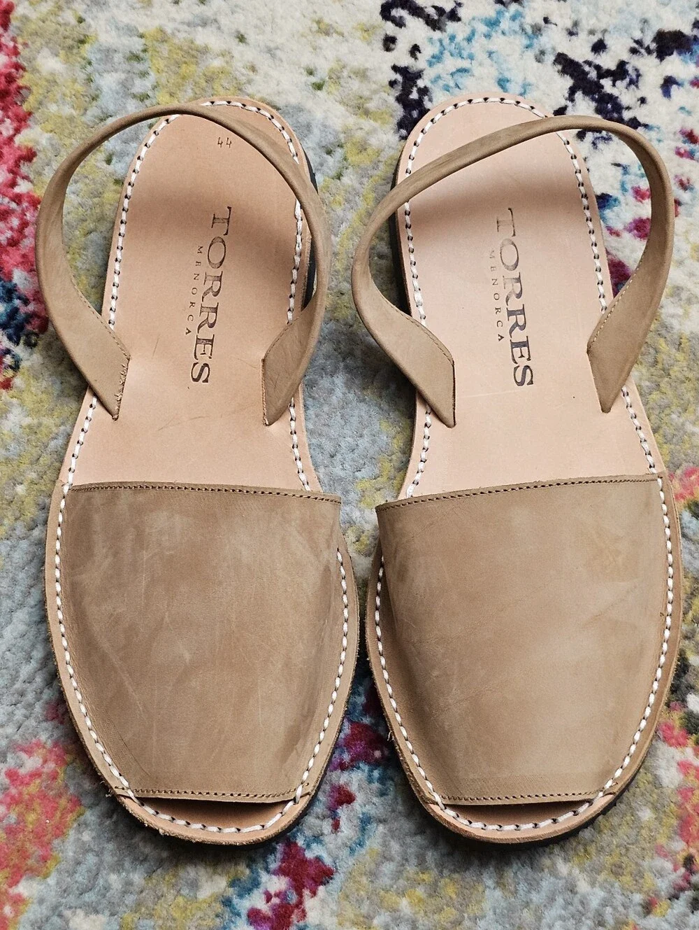 Torres Menorca Menorquinas Sandals Mens Size EU 44 / US 11 Tan Leather